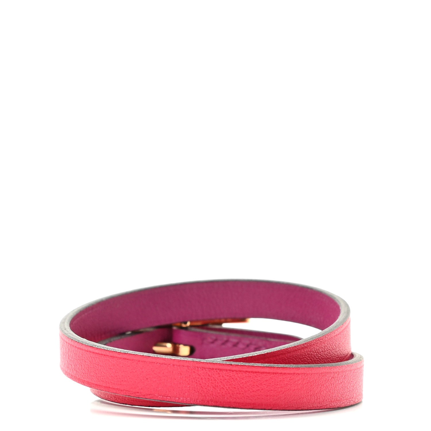 Hermes Swift Behapi Double Tour Bracelet T2 Rose Extreme Rose Pourpre 2 of 3