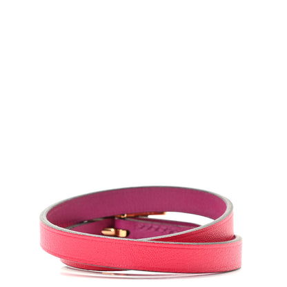 Hermes Swift Behapi Double Tour Bracelet T2 Rose Extreme Rose Pourpre 2 of 3