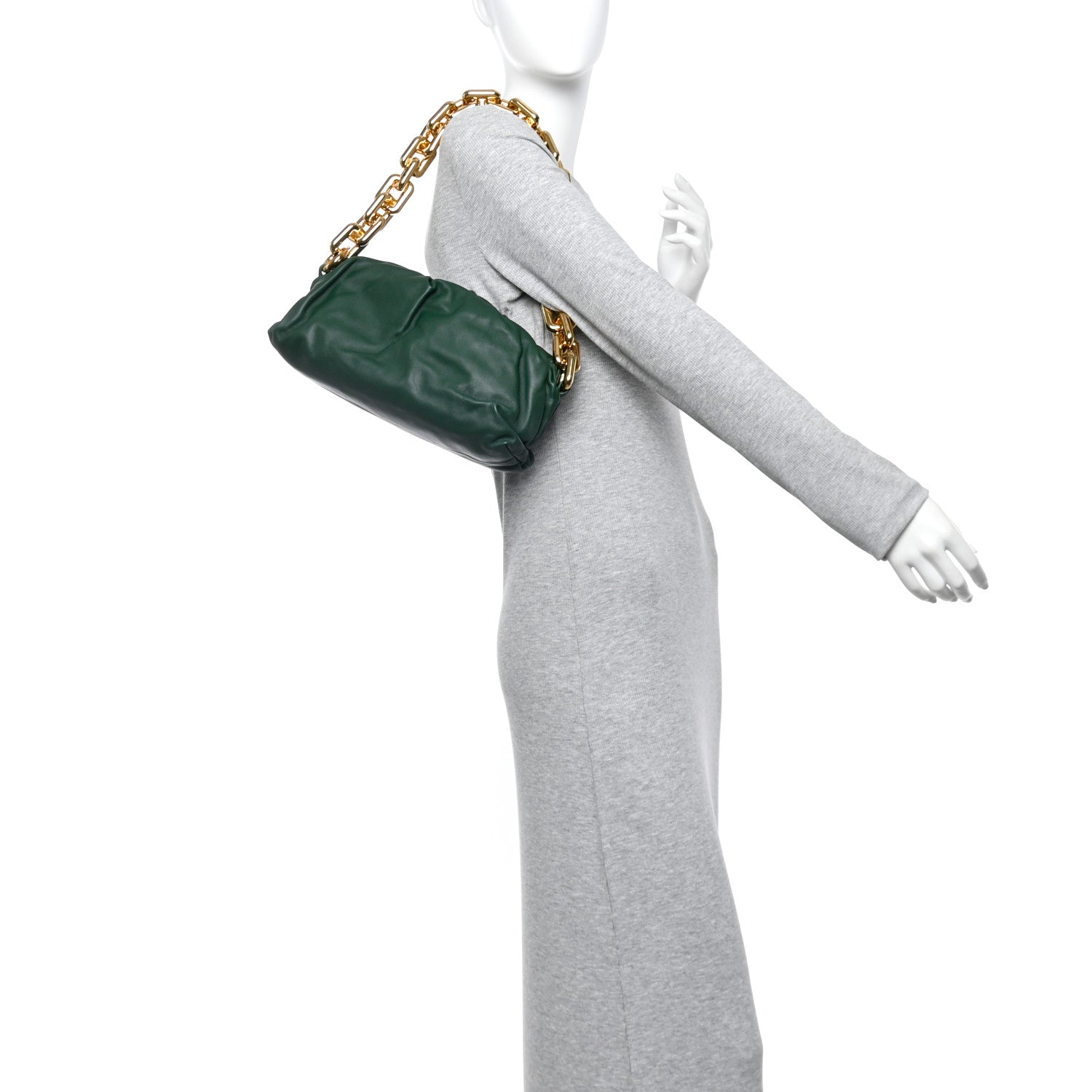 Bottega Veneta Calfskin The Pouch Chain Raintree 2 of 10