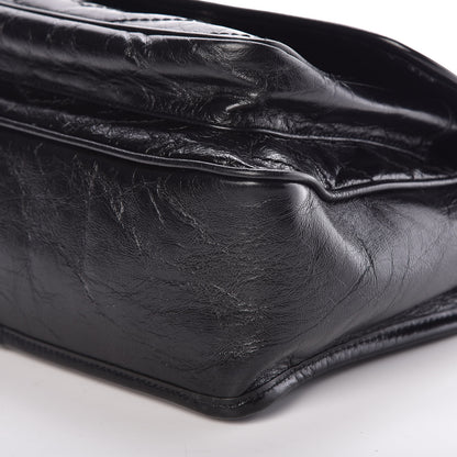 Saint Laurent Crinkled Calfskin Matelasse Monogram Medium Niki Chain Satchel Black 8 of 8
