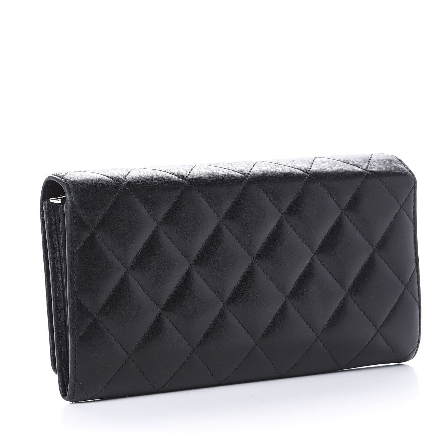 Chanel Calfskin Quilted Cambon Tri-Fold Wallet Black 3 of 9