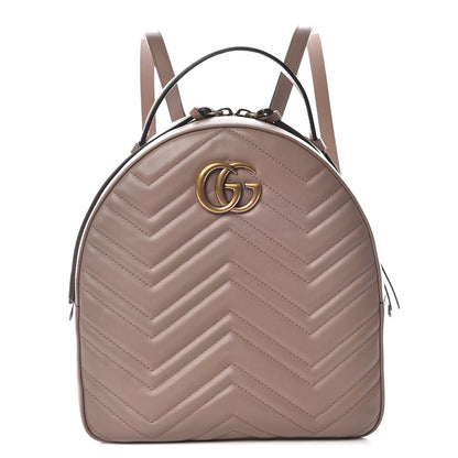 Gucci Calfskin Matelasse GG Marmont Backpack Porcelain Rose 1 of 16