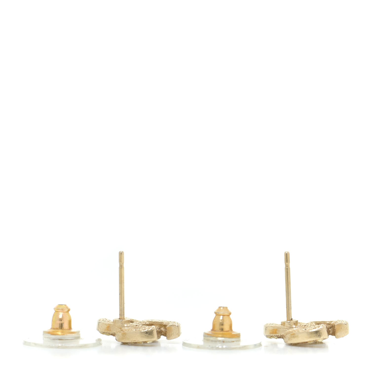 Chanel Crystal CC Earrings Gold 3 of 7