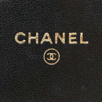 Chanel Lambskin Quilted Chanel 19 Flap Coin Purse With Chain Black 6 of 11