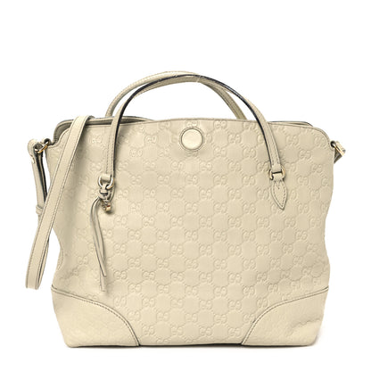 Gucci Guccissima Medium Bree Foldover Tote Off White 1 of 11