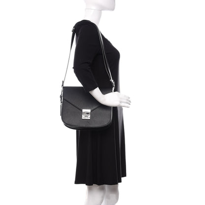 MCM Grained Calfskin Patricia Park Avenue Crossbody Bag Black 2 of 10