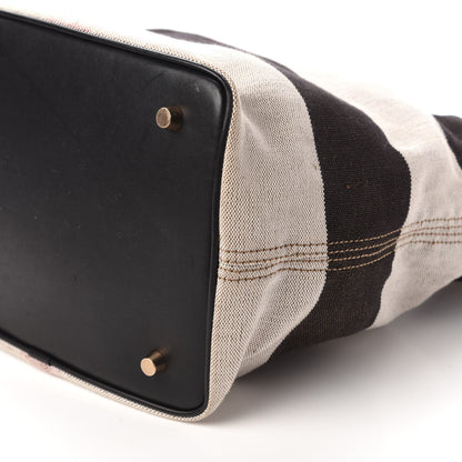 Burberry Canvas Mega Check Medium Ashby Hobo Black 7 of 10