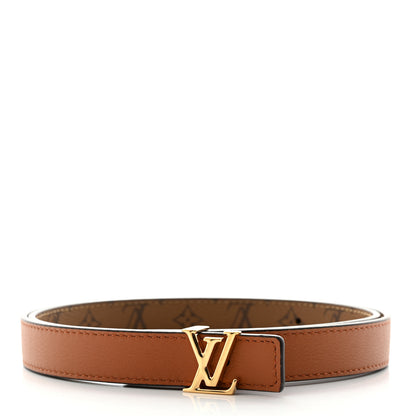 Louis Vuitton Calfskin Reverse Monogram 20mm LV Iconic Reversible Belt 80 32 Tan Brown 2 of 6