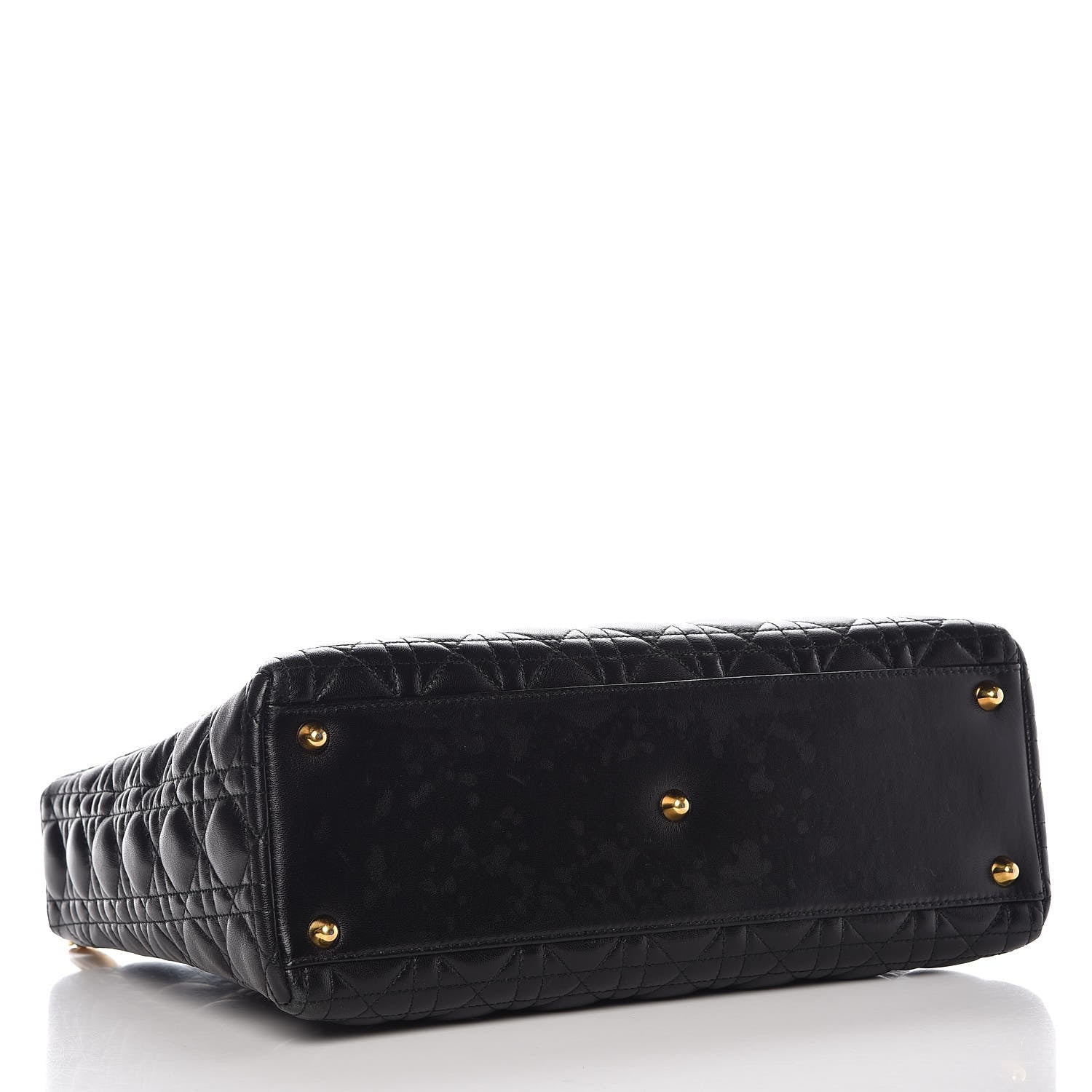 Christian Dior Lambskin Cannage Large Lady Dior Black 4 of 11