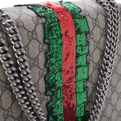 Gucci GG Supreme Monogram Embroidered Medium Dionysus Shoulder Bag Taupe 9 of 11