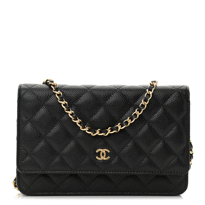 Chanel Caviar Quilted Wallet On Chain WOC Black 1 of 10