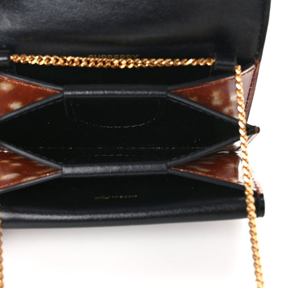 Burberry Calfskin Deer Printed Jessie Chain Card Case Malt Brown 6 of 11