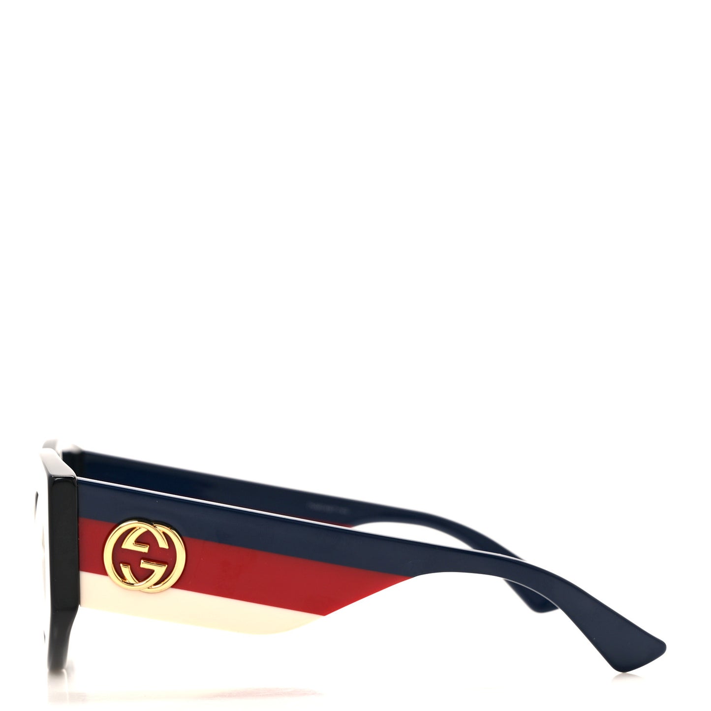 Acetate Oversized Rectangle Frame Web Sunglasses GG0275S Black