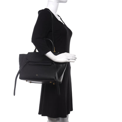 Celine Drummed Calfskin Mini Belt Bag Black 2 of 13