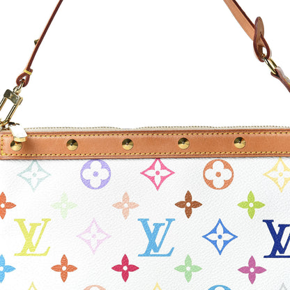 Louis Vuitton Monogram Multicolor Pochette Accessories White 10 of 14