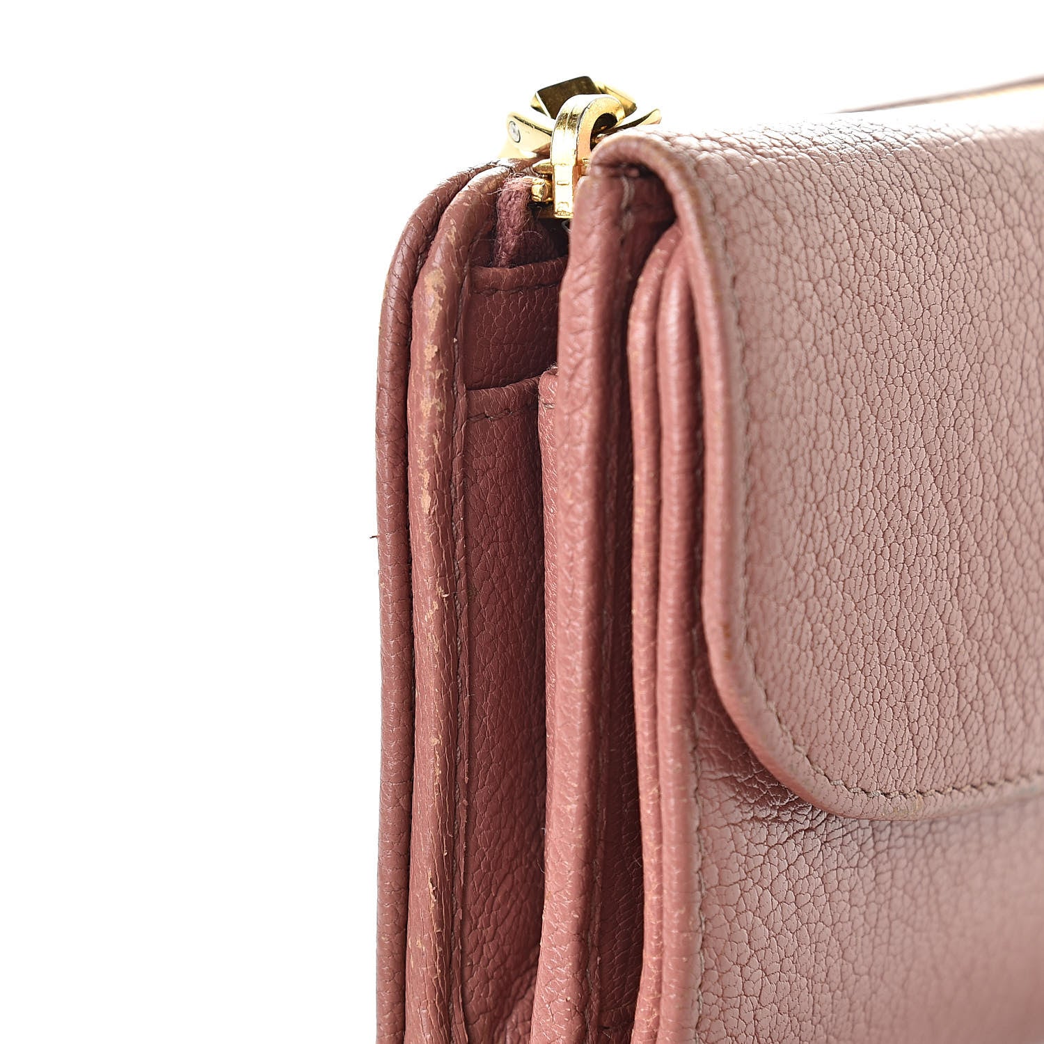 Miu Miu Goatskin Madras Flap Wallet Antico 13 of 16