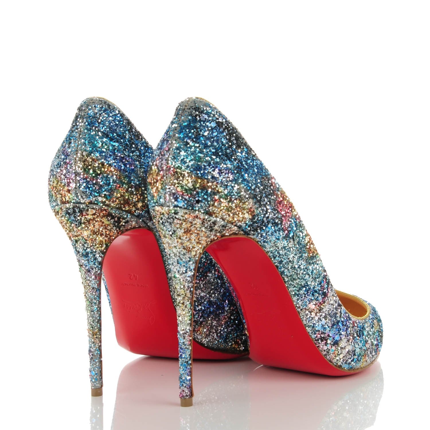 Christian Louboutin Glitter Dorissima 100 Pumps 42 Horizon Gold 4 of 9
