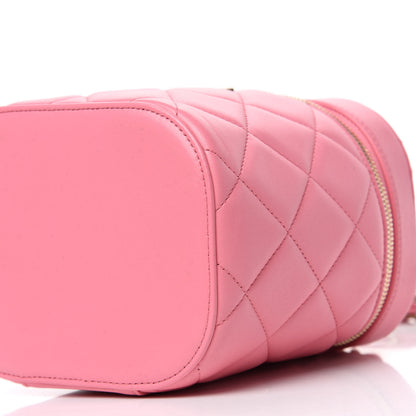 Chanel Lambskin Quilted Trendy Vanity Case Pink 7 of 10