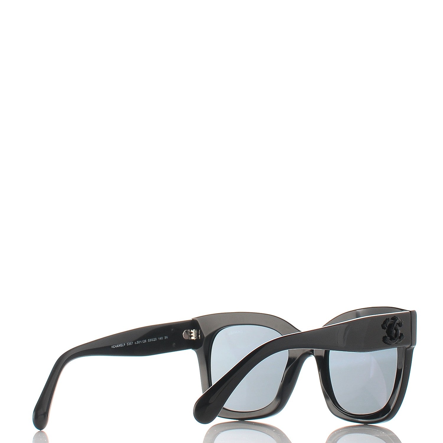Chanel Mirror CC Sunglasses 5357 Black 4 of 9