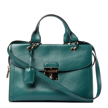 Marc Jacobs Calfskin The Mini 54 Flap Bag Emerald Pale Gold 1 of 13