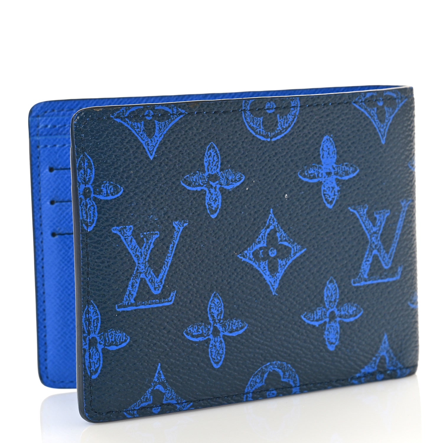 Louis Vuitton Vintage Monogram Everyday LV Multiple Wallet Blue 3 of 10
