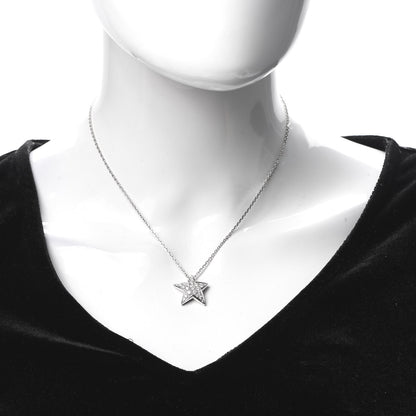 Chanel 18K White Gold Diamond Large Comete Geode Pendant Necklace 2 of 6