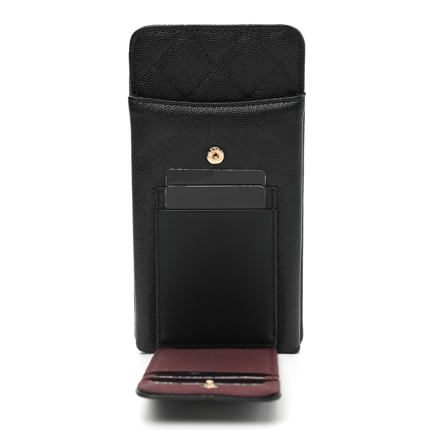 Chanel Caviar Quilted CC Phone Holder Black 7 of 12