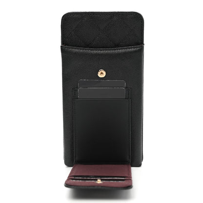 Chanel Caviar Quilted CC Phone Holder Black 7 of 12