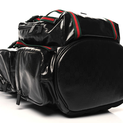Gucci GG Crystal Monogram Web Backpack Black 9 of 10
