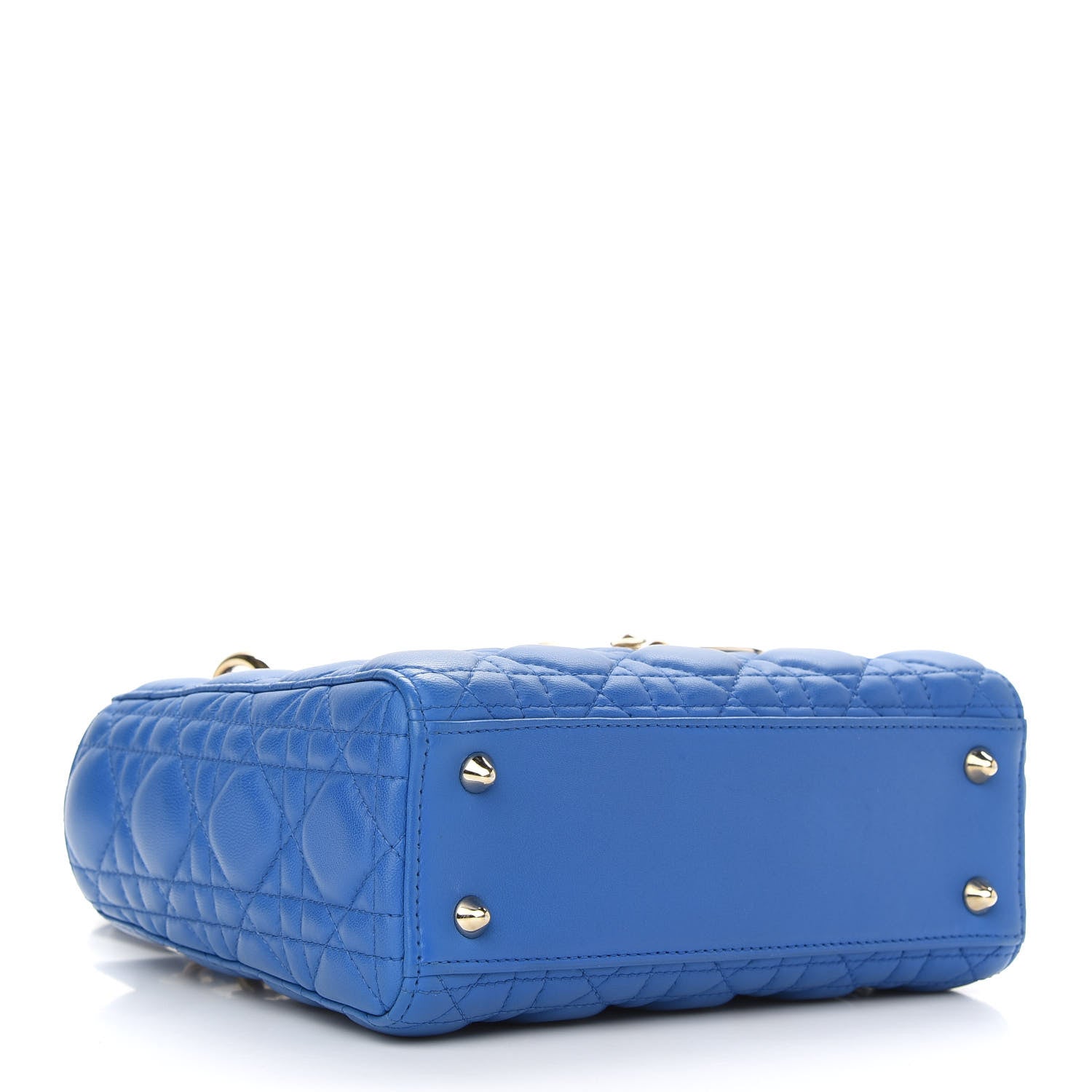 Christian Dior Lambskin Cannage Small Lucky Badges My Lady Dior Blue 4 of 8