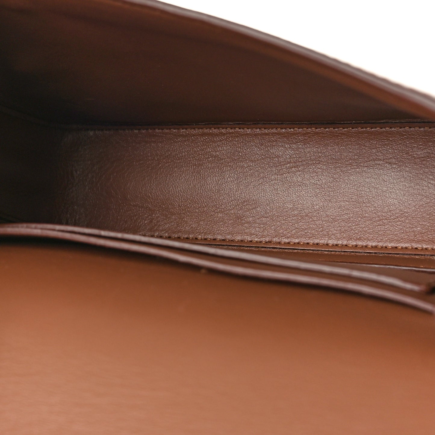 Smooth Calfskin Two Tone Small Grace Bag Malt Brown Black