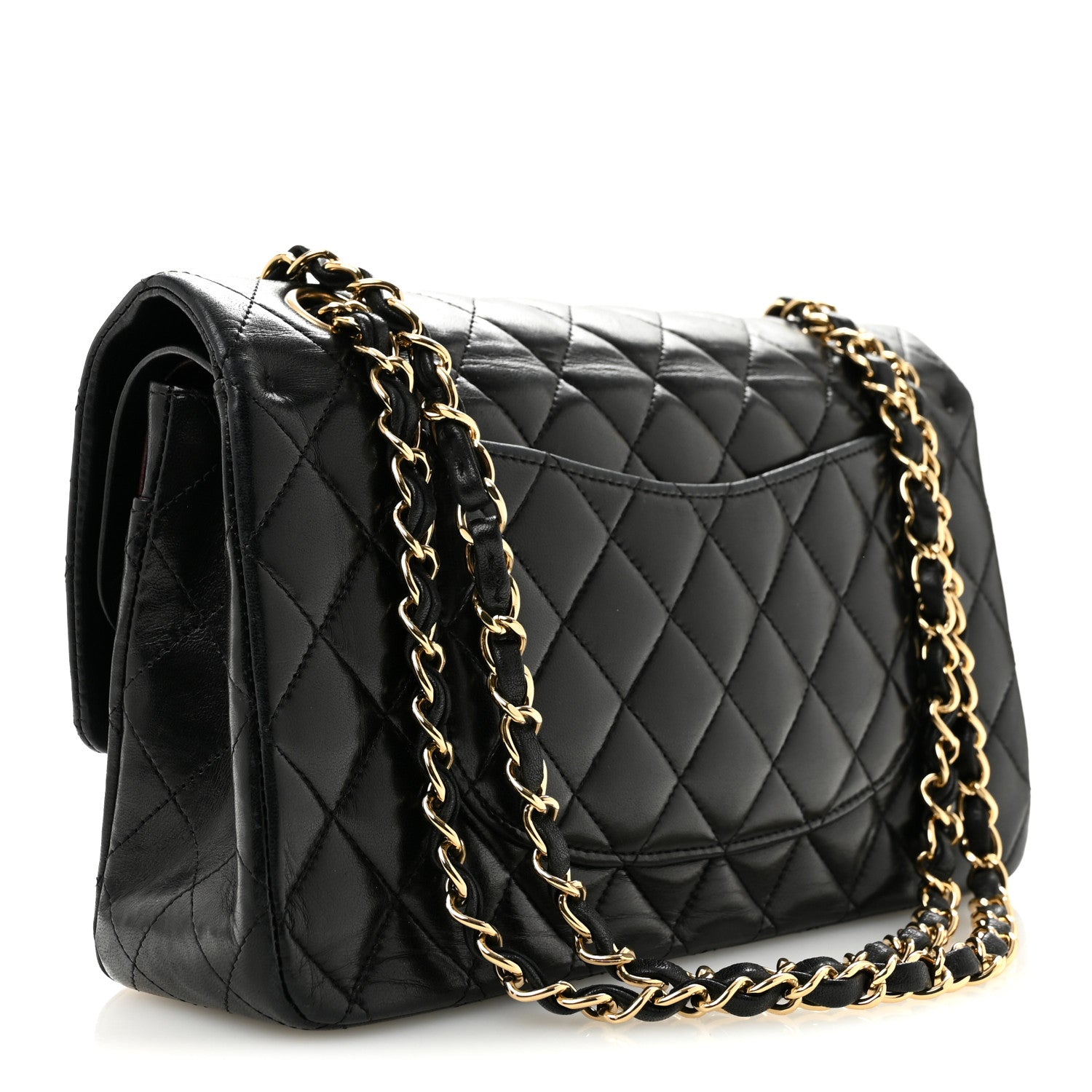 Chanel Lambskin Quilted Medium Double Flap Black 3 of 14