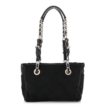 Prada Nylon Tessuto Quilted Chain Shoulder Bag Black 1 of 15