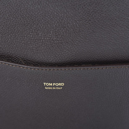 Tom Ford Pebbled Calfskin Large Jennifer Dark Brown 14 of 15
