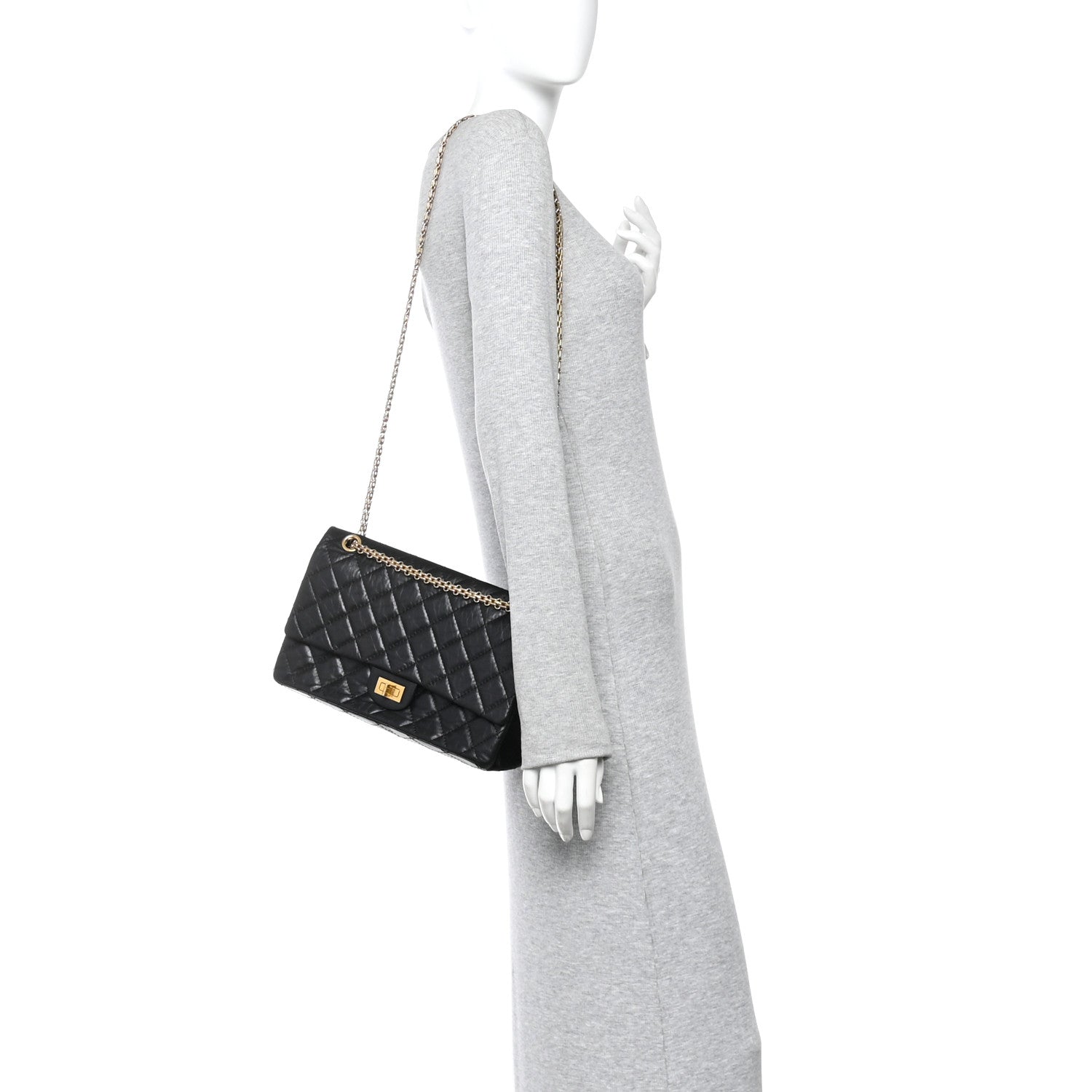 Chanel Aged Calfskin Quilted 2.55 Reissue 226 Flap Black 2 of 11