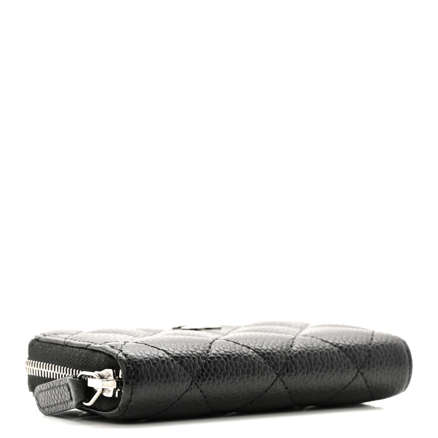 Caviar Quilted Classic Zipped Coin Purse Black