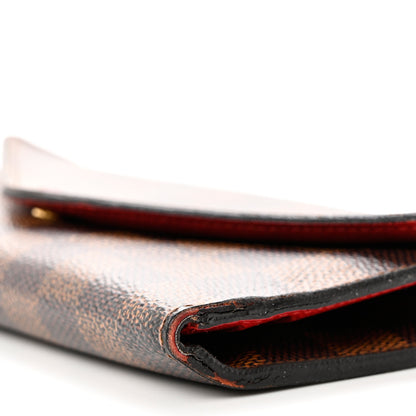 Louis Vuitton Damier Ebene Josephine Wallet Red 9 of 10
