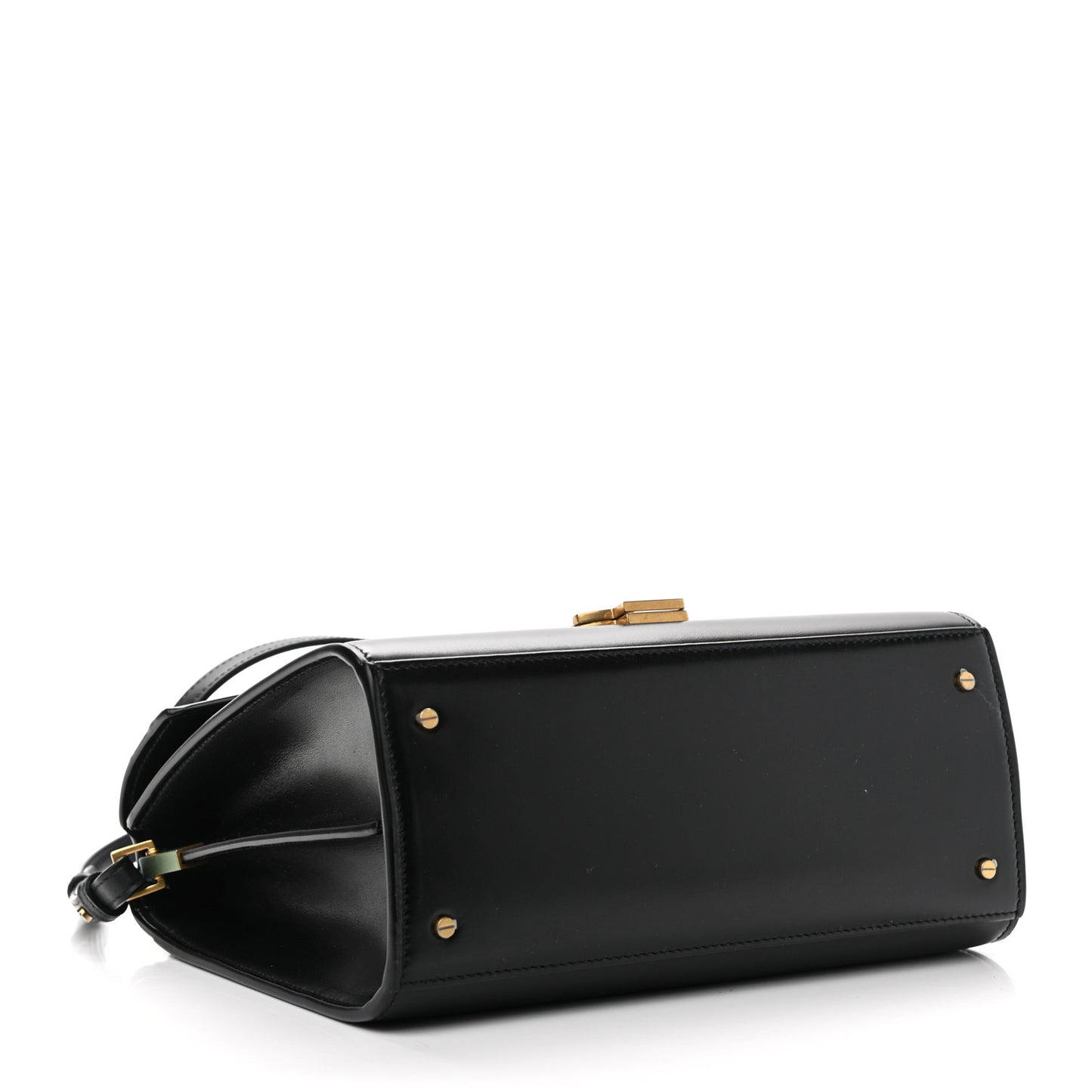Smooth Calfskin Medium Classic Monogram Cassandra Top Handle Black Rouge Legion