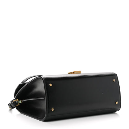 Saint Laurent Smooth Calfskin Medium Classic Monogram Cassandra Top Handle Black Rouge Legion 4 of 14