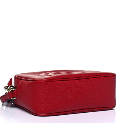 Gucci Pebbled Calfskin Small Soho Disco Bag Tabasco Red 4 of 9