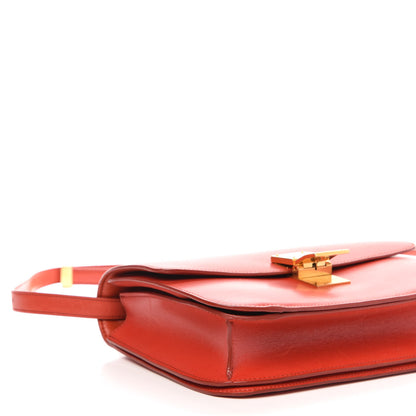 Celine Box Calfskin Medium Classic Box Flap Bag Red 8 of 12