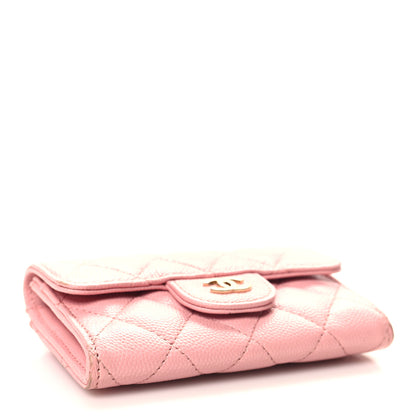 Chanel Caviar Quilted Flap Card Holder Wallet Light Pink 4 of 12
