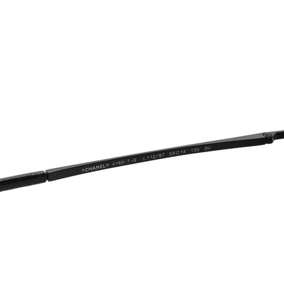 Chanel Metal Polarized Pilot Winter Sunglasses 4189-T-Q Black 5 of 7
