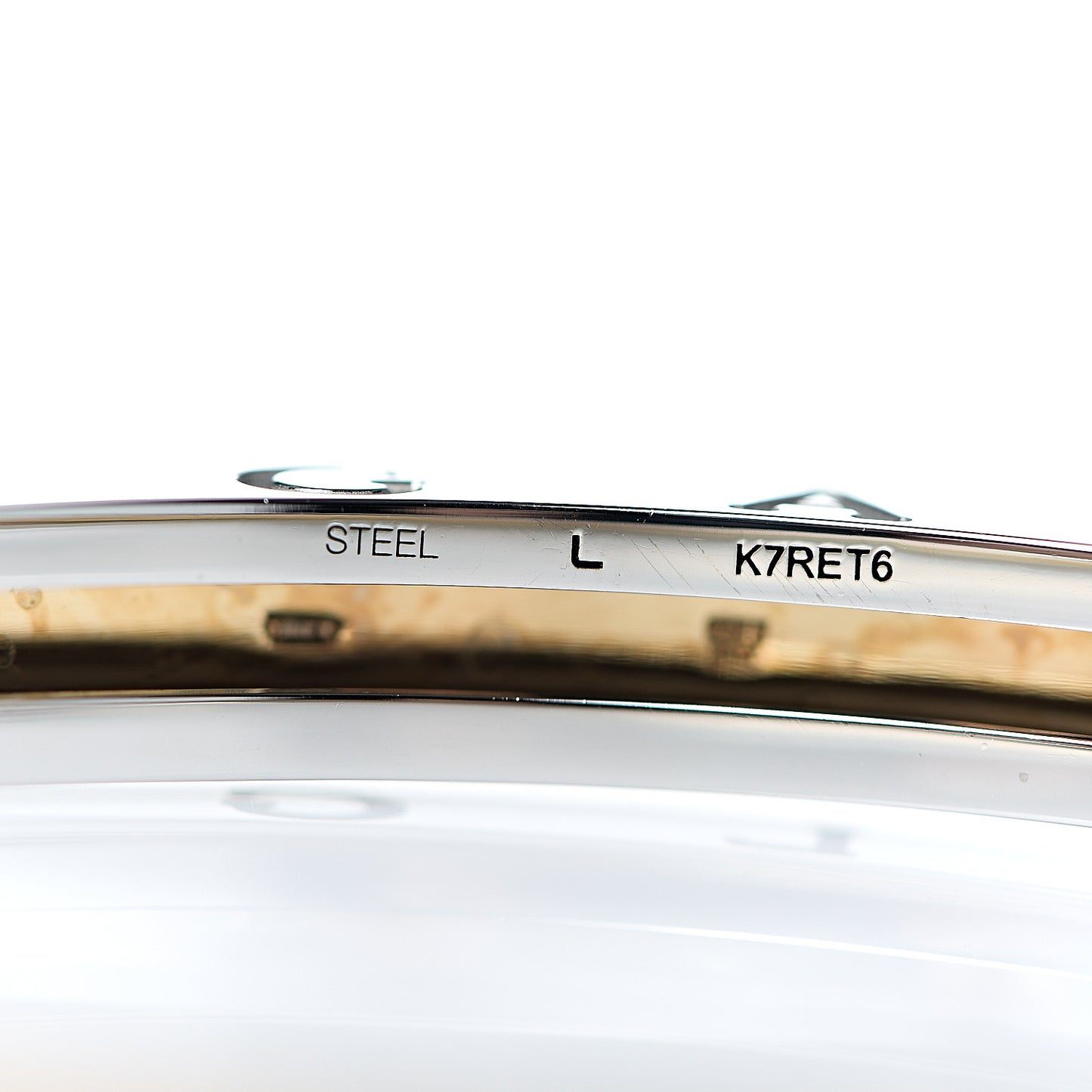 18K Yellow Gold Stainless Steel B.Zero1 Bangle Bracelet L
