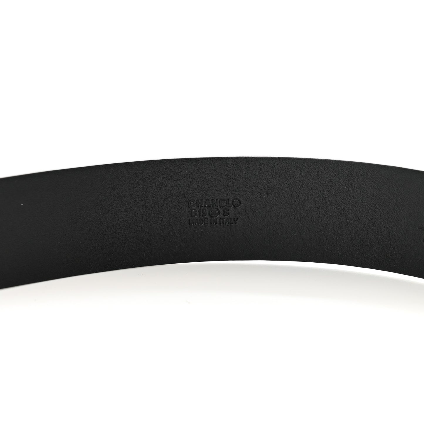 Lambskin Chain Square Buckle Belt 75 30 Black