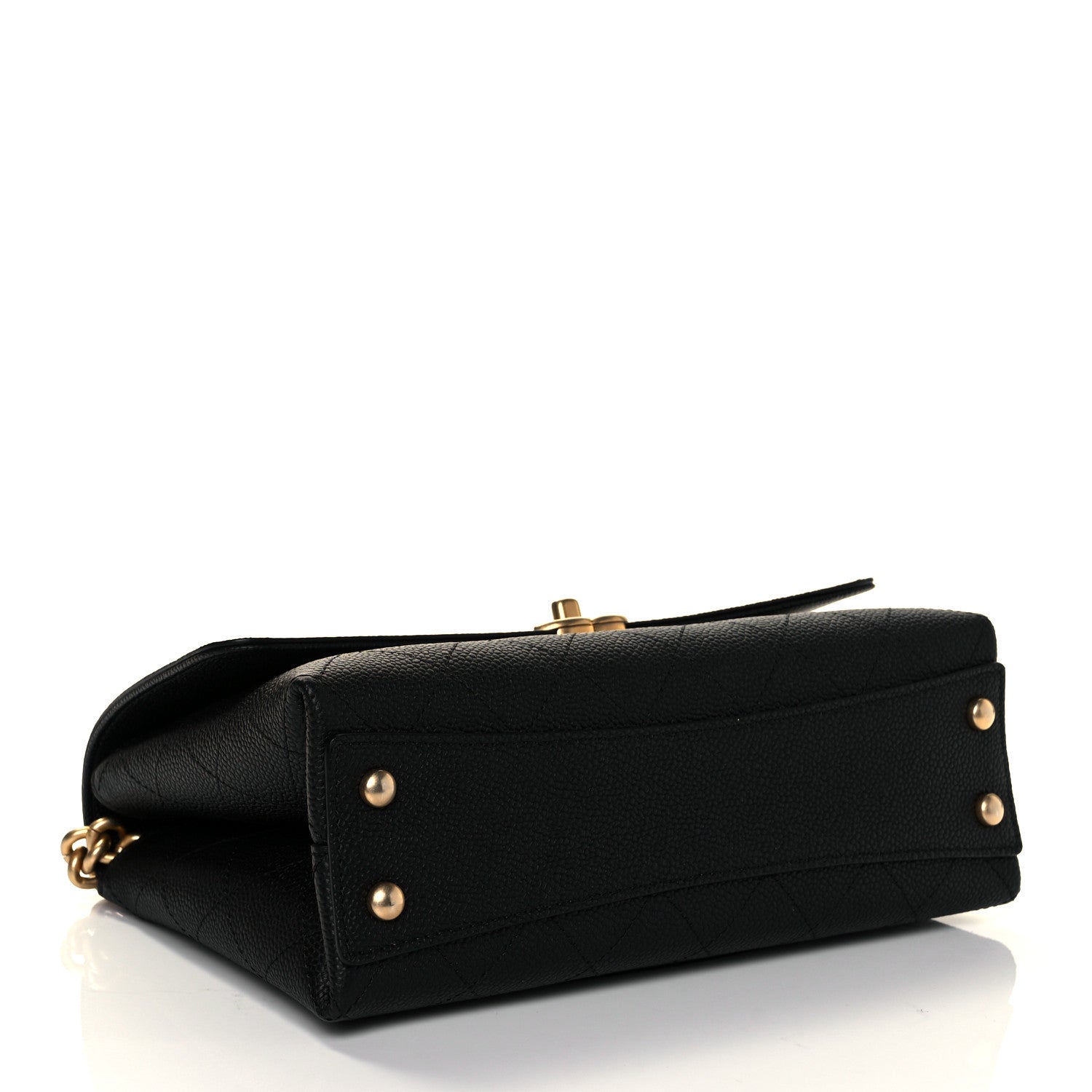 Chanel Grained Calfskin Small Stitched Flap Black 4 of 10
