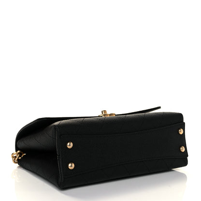 Chanel Grained Calfskin Small Stitched Flap Black 4 of 10