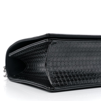 Christian Dior Metallic Patent Micro-Cannage Medium Diorama Flap Bag Onyx Black 8 of 11