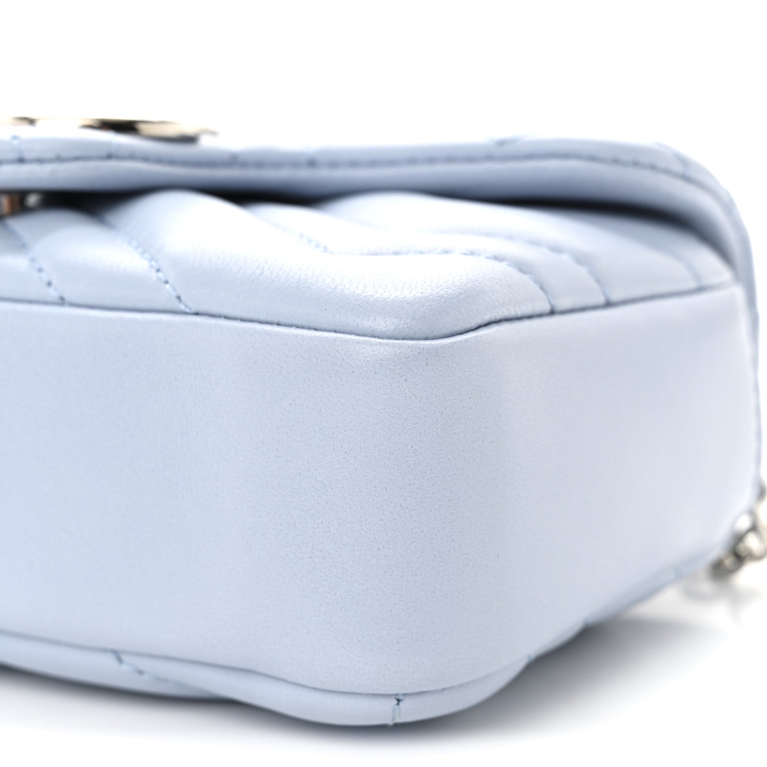 Gucci Lambskin Matelasse Mini GG Marmont Shoulder Bag Porcelain Light Blue 10 of 10