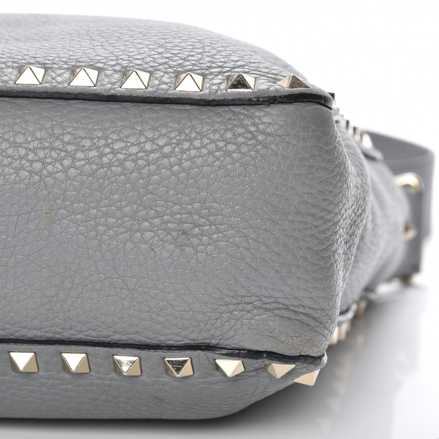 Valentino Garavani Pebbled Calfskin Small Rockstud Flip-Lock Messenger Bag Light Stone 12 of 14